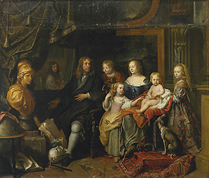 Charles Le Brun (French, Paris 1619–1690 Paris), 'Everhard Jabach (1618–1695) and His Family,' circa 1660, oil on canvas, 92 × 128 in. (233.7 × 325.1 cm). Purchase, Mrs. Charles Wrightsman Gift, 2014. Image courtesy of The Metropolitan Museum of Art